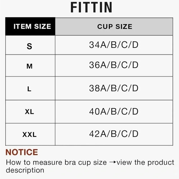 Fittin L7 White Strappy Sports bra • Large • NWT - Picture 4 of 9